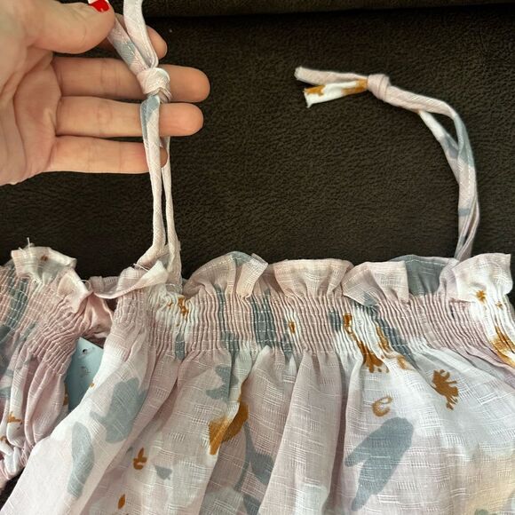 NEW Pink Floral Smocked Top/dress and Bloomers Set - Picture 2 of 3